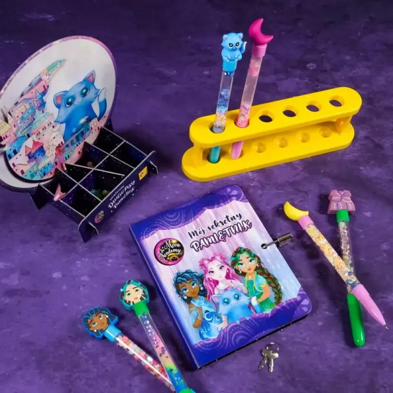Conjunto educativo Liscianigiochi Moon Academy — canetas lunares e diário