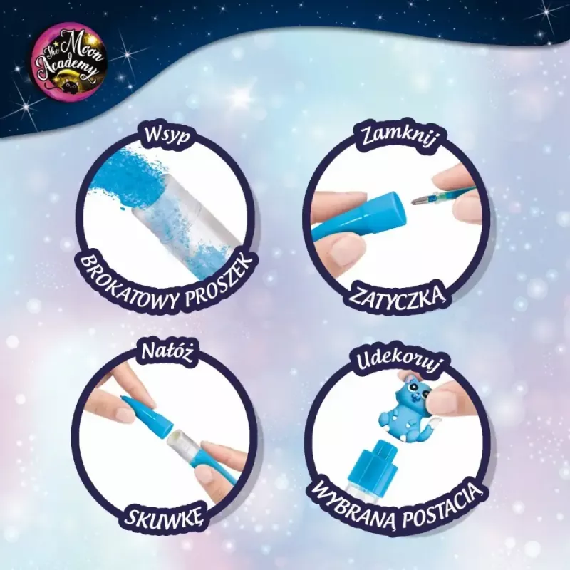 Conjunto educativo Liscianigiochi Moon Academy — canetas lunares e diário