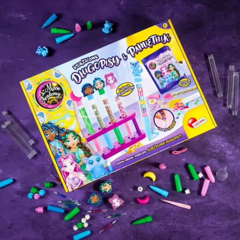 Conjunto educativo Liscianigiochi Moon Academy — canetas lunares e diário