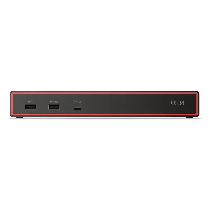 Docking station Lenovo ThinkPad USB4 Dock 5000 — com fios Thunderbolt 4, 65 W PD, 3840×2160, HDMI, 4× USB-A, Gigabit Ethernet, preto