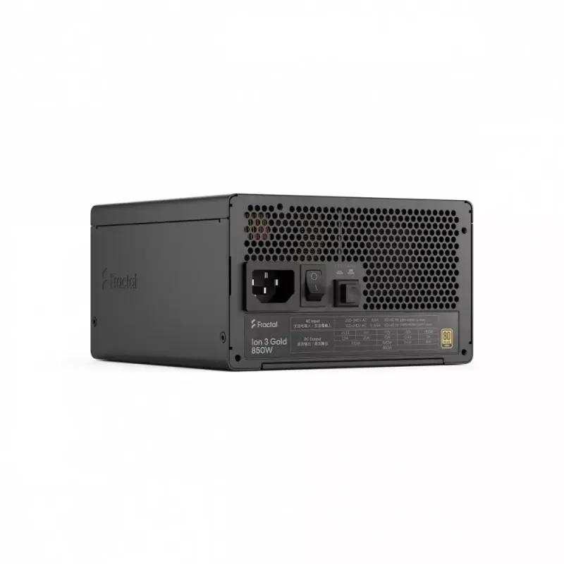 Fonte de alimentação fractal design FDE Ion 3 GOLD 850W 80+ Gold, preto