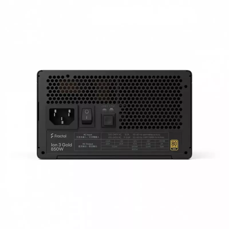Fonte de alimentação fractal design FDE Ion 3 GOLD 850W 80+ Gold, preto