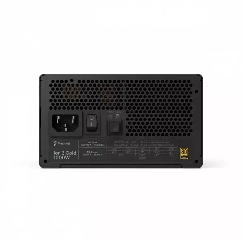 Fonte de alimentação fractal design FDE Ion 3 GOLD 1000W 80+ GOLD preto
