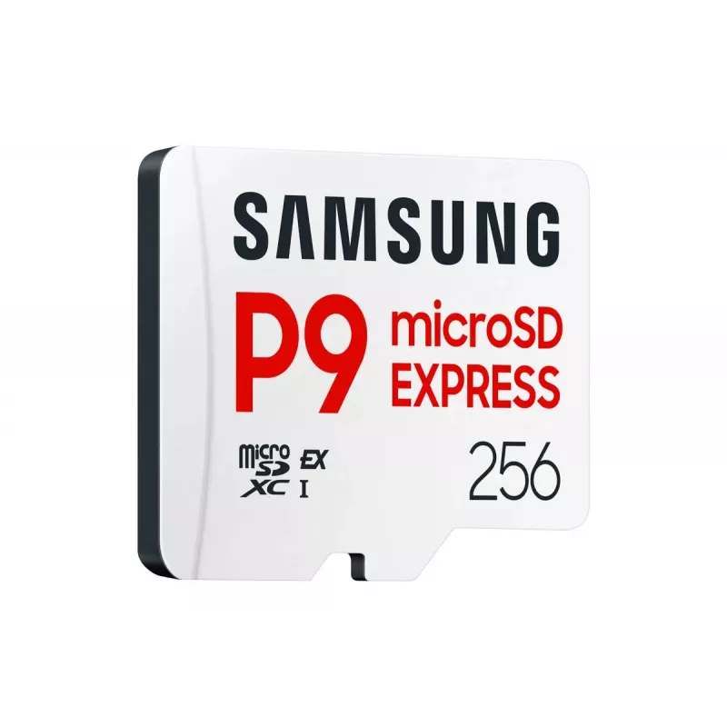 Cartão de memória microSDXC Samsung P9 Express 256 GB — UHS-I, velocidade de leitura 800 MB/s, V30, U1, durável