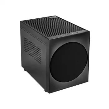 Caixa de computador CHIEFTEC CI-03B-OP Cube preto — fator de forma Cube, suporta Micro ATX/Mini-ITX, 2x 3,5 polegadas + 2x 2,5 polegadas, 1x ventoinha frontal de 200 mm