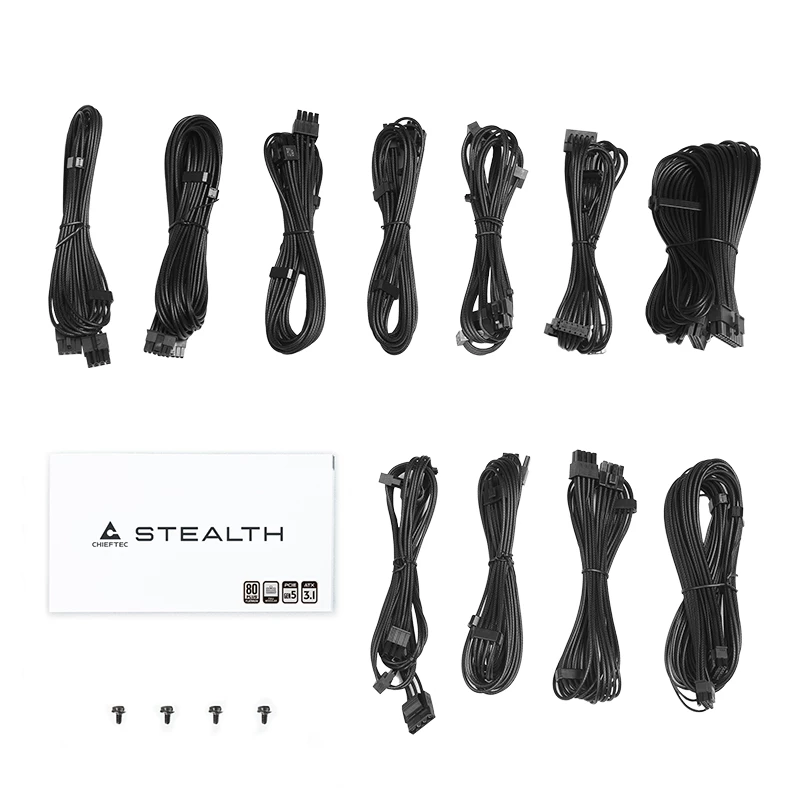 Fonte de alimentação CHIEFTEC Stealth Vega M Series SPX-1200-FC 1200W ATX 24 pinos 80 PLUS Platinum preto ventoinha de 135 mm