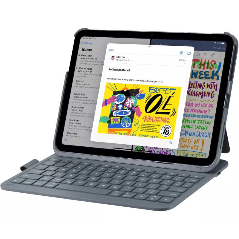 Teclado DEQSTER schlank PRO 10,9 polegadas/11 polegadas QWERTZ alemão mecânico sem fios