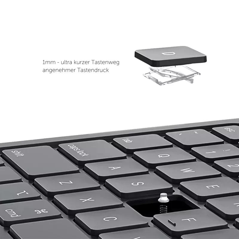 Teclado DEQSTER schlank PRO 10,9 polegadas/11 polegadas QWERTZ alemão mecânico sem fios
