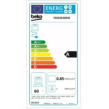 Fogão independente Beko FSS52020DW elétrico gás branco