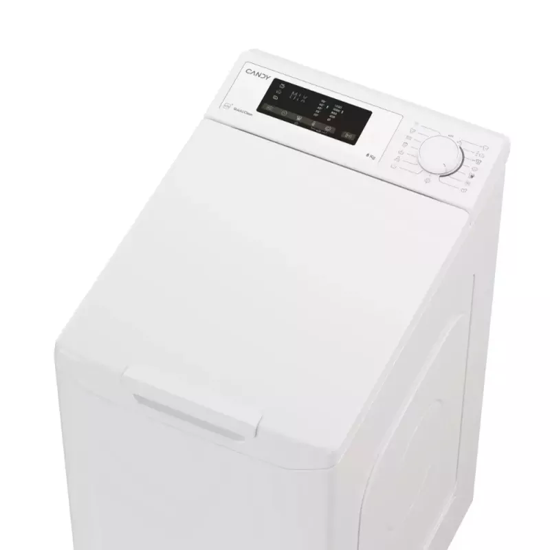 Máquina de lavar de carga superior CANDY TCA283D2-S, 8 kg, 1200 rpm, 410×600×860 mm, branca