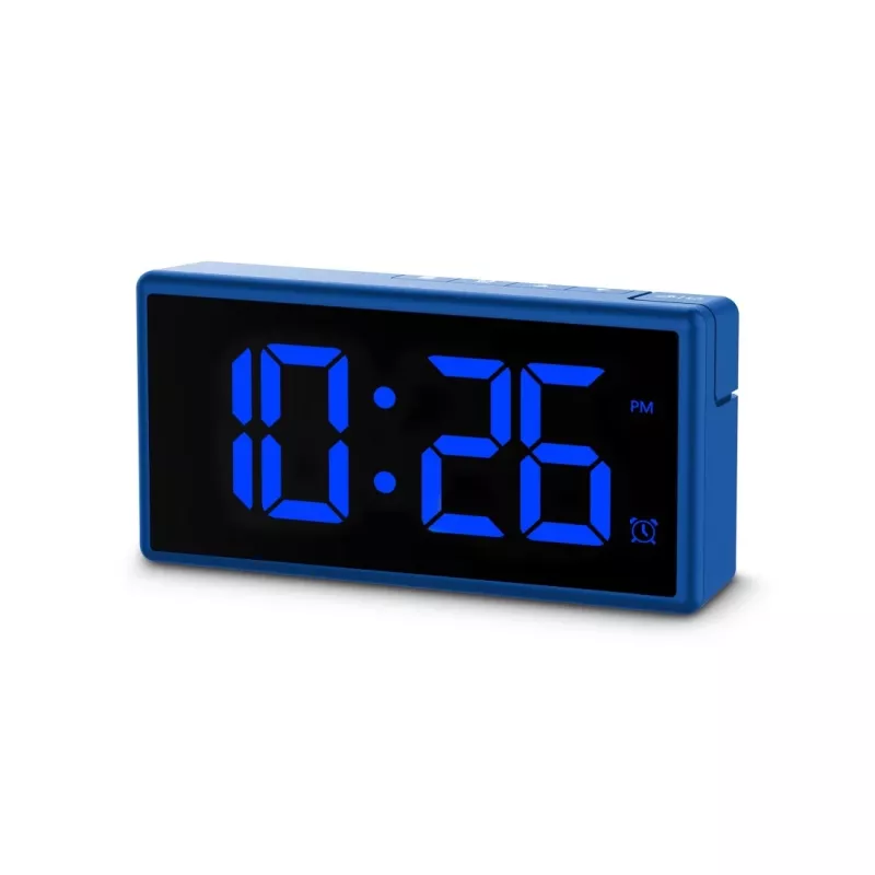 Despertador digital Hama Ibiza azul LCD pilha USB 150x34x73mm