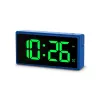 Despertador digital Hama Ibiza azul LCD pilha USB 150x34x73mm