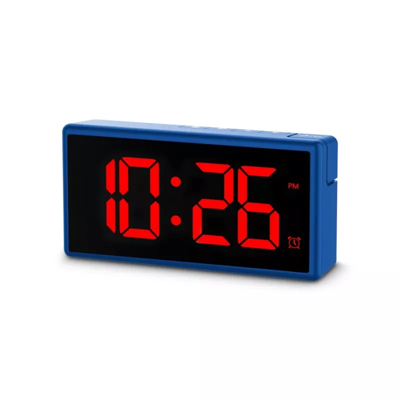 Despertador digital Hama Ibiza azul LCD pilha USB 150x34x73mm