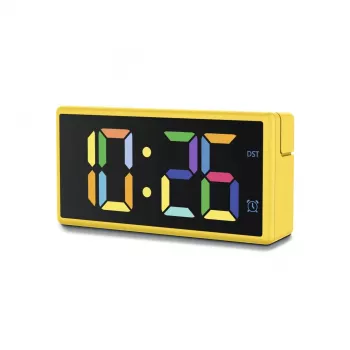 Despertador digital Hama Ibiza amarelo LCD pilha USB