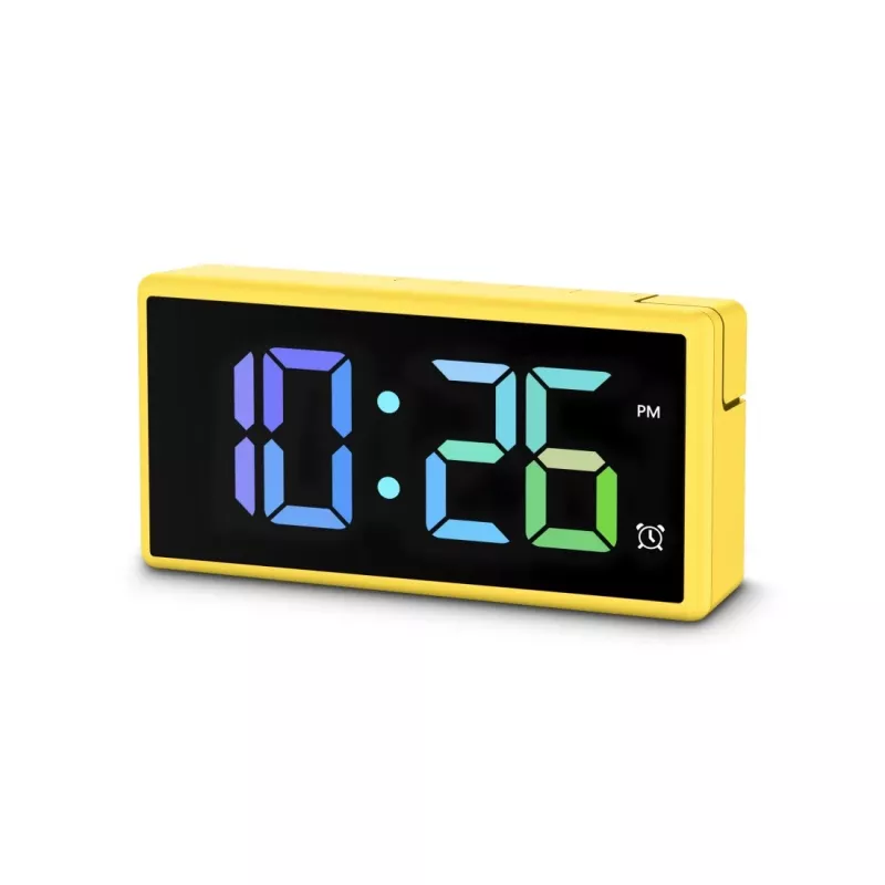 Despertador digital Hama Ibiza amarelo LCD pilha USB