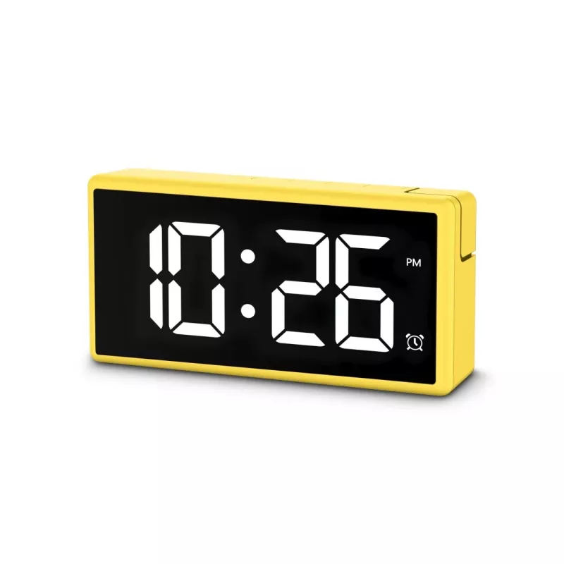 Despertador digital Hama Ibiza amarelo LCD pilha USB