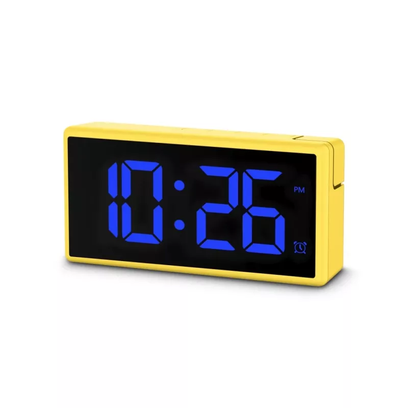 Despertador digital Hama Ibiza amarelo LCD pilha USB