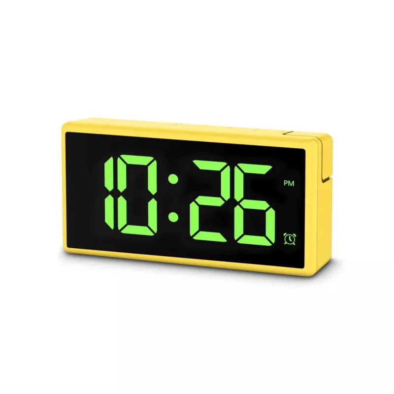 Despertador digital Hama Ibiza amarelo LCD pilha USB