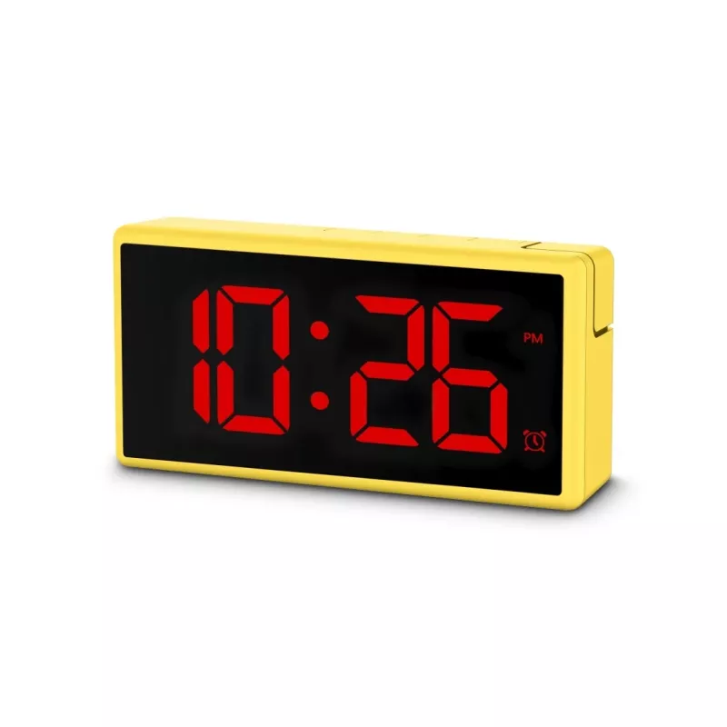 Despertador digital Hama Ibiza amarelo LCD pilha USB