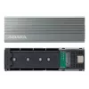 Caixa para SSD ADATA EC680 cinzenta M.2 USB Type-C PCIe