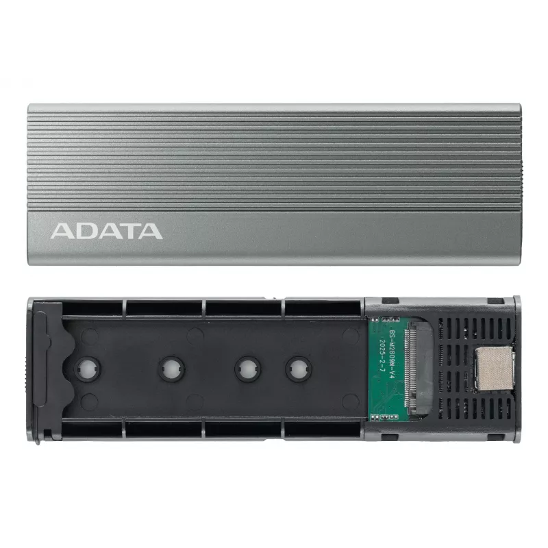 Caixa para SSD ADATA EC680 cinzenta M.2 USB Type-C PCIe