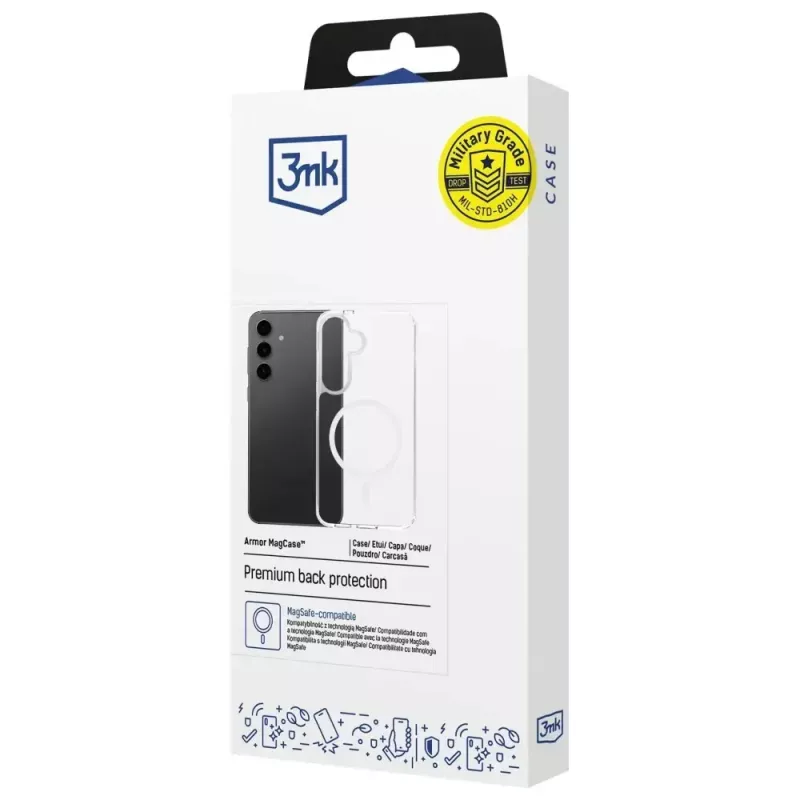 Capa protetora 3MK Armor MagCase para Samsung Galaxy S24 FE – design robusto e fino
