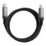 Cabo de dados USB C para USB C ADATA CACCU3-100W-100AN-BK — USB 3.2 Gen 2 (10 Gbit/s), 1 m, preto