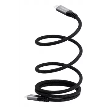 Cabo de dados USB C para USB C ADATA CACCU3-100W-100AN-BK — USB 3.2 Gen 2 (10 Gbit/s), 1 m, preto