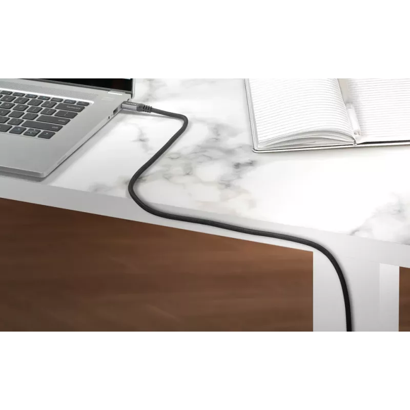 Cabo de dados USB C para USB C ADATA CACCU3-100W-100AN-BK — USB 3.2 Gen 2 (10 Gbit/s), 1 m, preto
