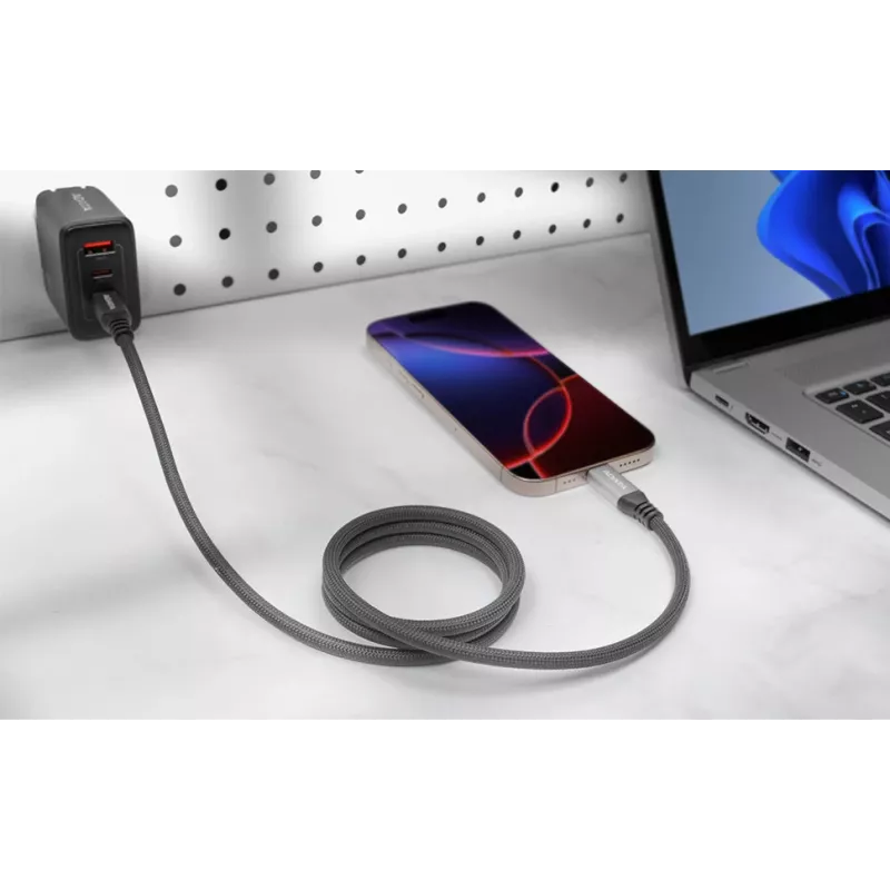 Cabo de dados USB C para USB C ADATA CACCU3-100W-100AN-BK — USB 3.2 Gen 2 (10 Gbit/s), 1 m, preto
