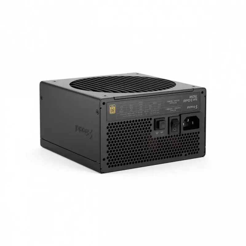 Fonte de alimentação Fractal Design FDE Ion 3 GOLD 750W 80+ GOLD preta, modular ATX, 750W de potência de saída