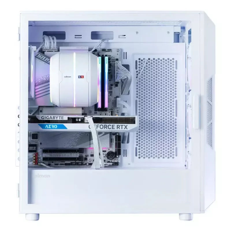 Zalman i3 NEO ARGB V2 caixa Mid Tower, 4 ventoinhas ARGB de 120 mm, branca