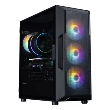 Caixa de PC Mid-Tower ZALMAN I3 NEO V2, preta, 4 ventoinhas RGB, suporte ATX/microATX