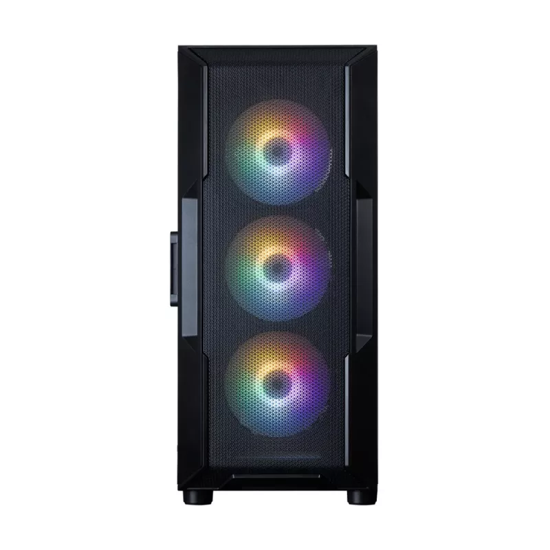 Caixa de PC Mid-Tower ZALMAN I3 NEO V2, preta, 4 ventoinhas RGB, suporte ATX/microATX