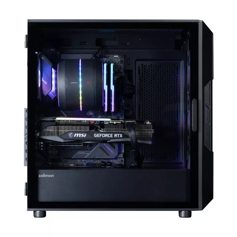Caixa de PC Mid-Tower ZALMAN I3 NEO V2, preta, 4 ventoinhas RGB, suporte ATX/microATX