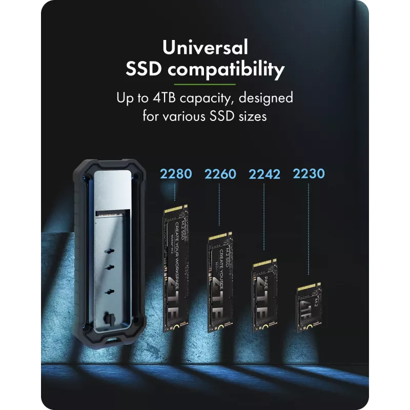 Acessório: adaptador duplo M.2 NVMe e SATA icybox IB-1827MCP-C31