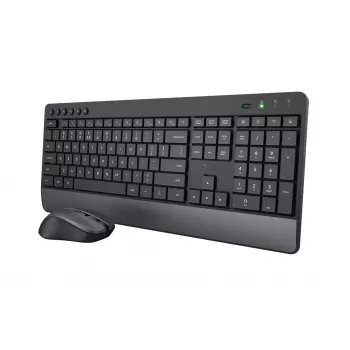 Teclado e rato Trust Trezo com RF Wireless Universal QWERTY US English preto