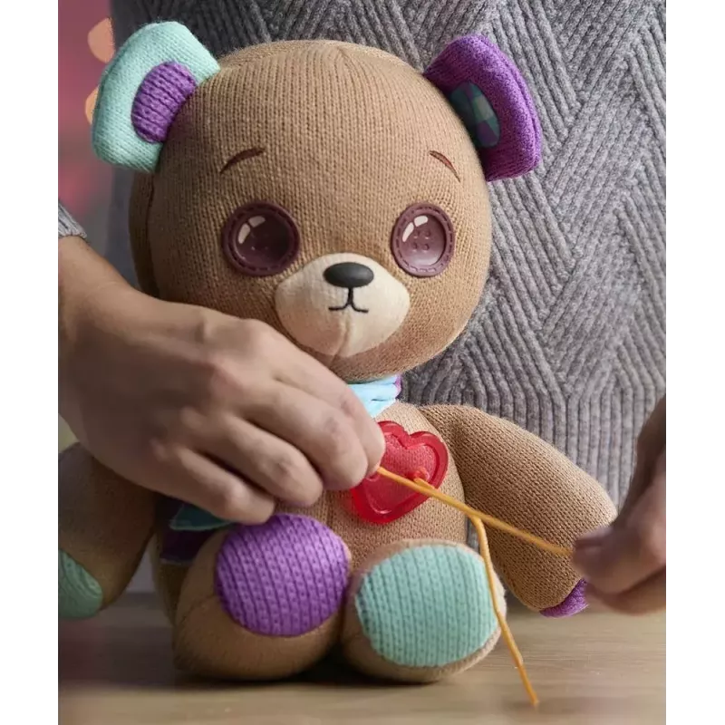 Mascote interativo de peluche Cobi Thready Bear – brinquedo ativado por movimento com som e sensores
