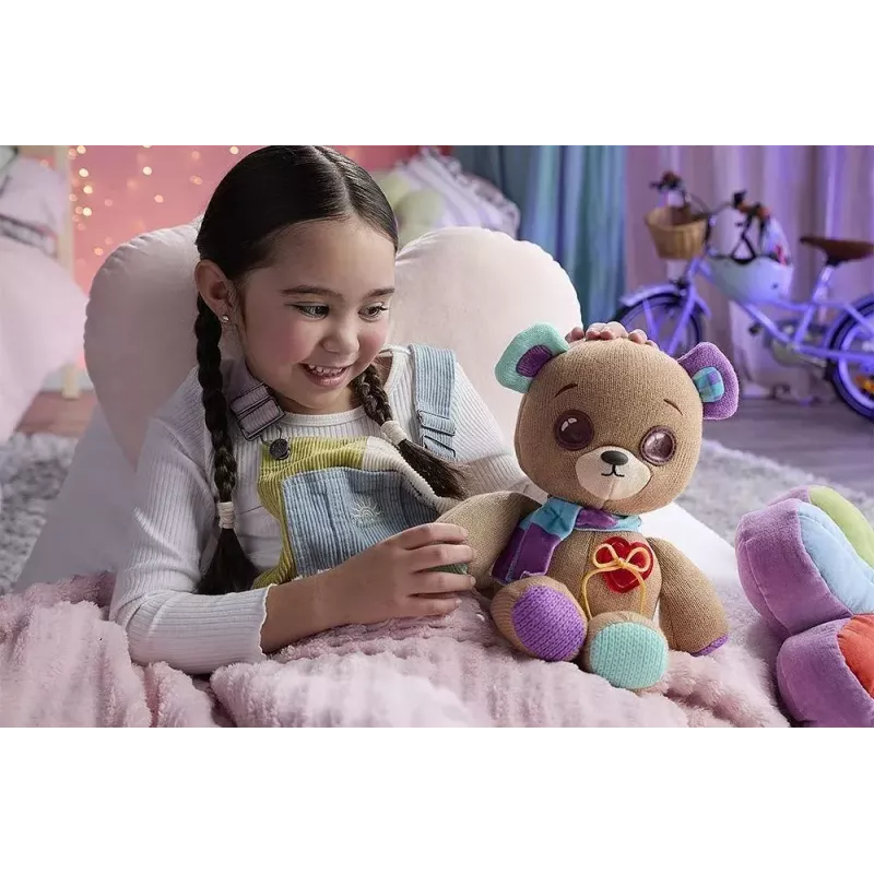 Mascote interativo de peluche Cobi Thready Bear – brinquedo ativado por movimento com som e sensores