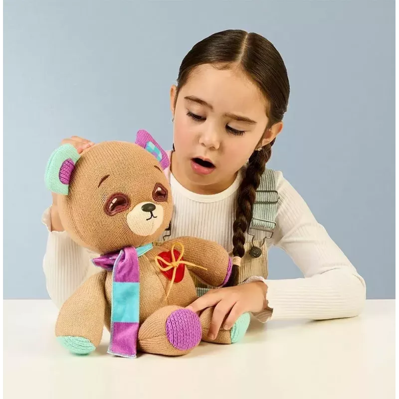 Mascote interativo de peluche Cobi Thready Bear – brinquedo ativado por movimento com som e sensores