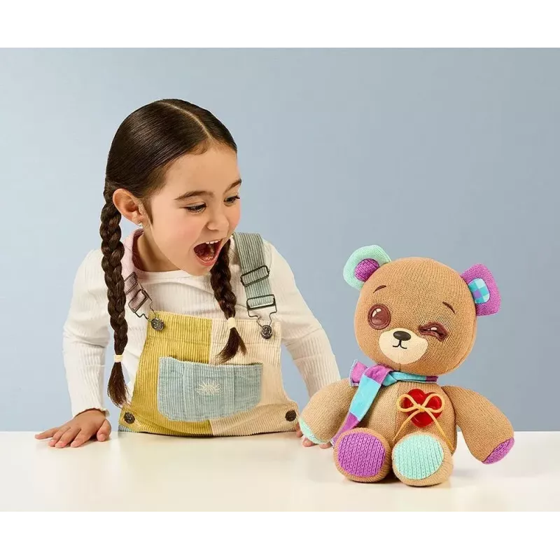 Mascote interativo de peluche Cobi Thready Bear – brinquedo ativado por movimento com som e sensores