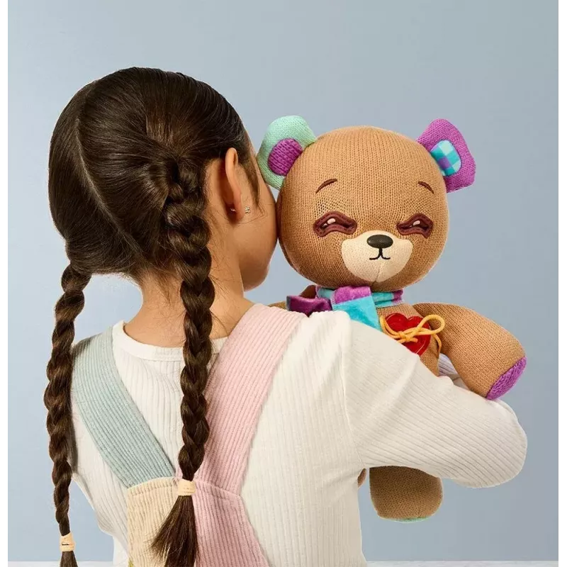Mascote interativo de peluche Cobi Thready Bear – brinquedo ativado por movimento com som e sensores