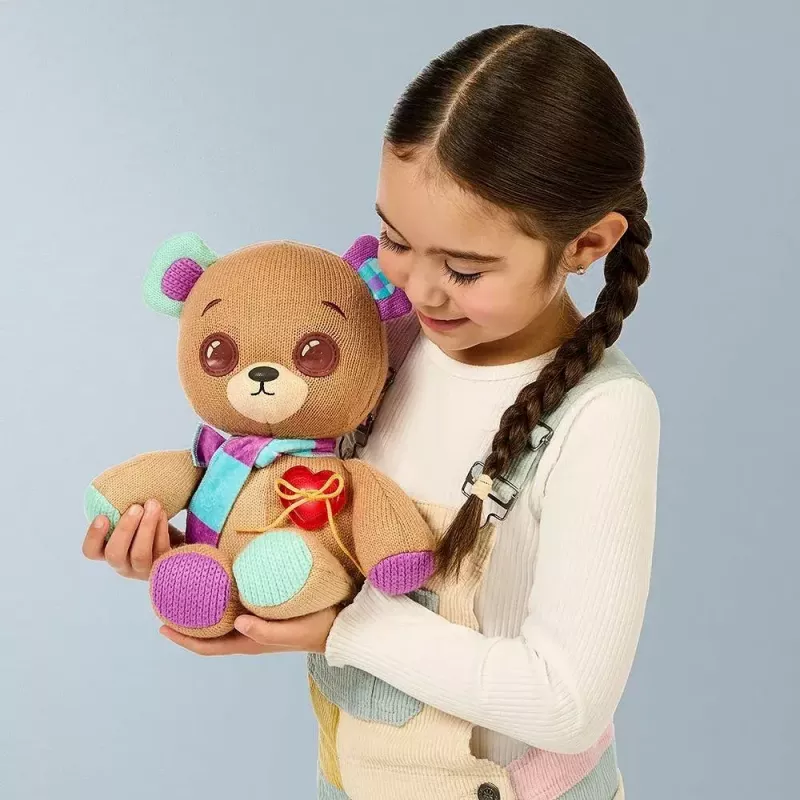 Mascote interativo de peluche Cobi Thready Bear – brinquedo ativado por movimento com som e sensores