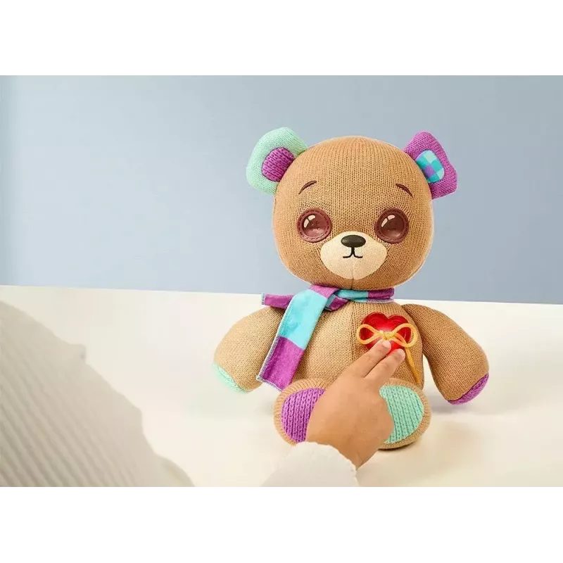 Mascote interativo de peluche Cobi Thready Bear – brinquedo ativado por movimento com som e sensores
