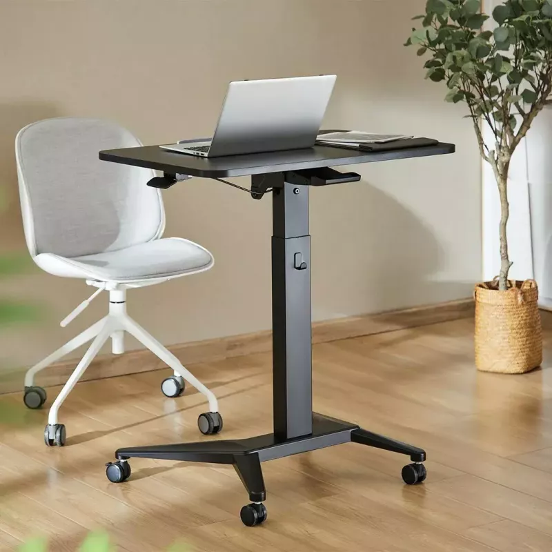 Mesa de portátil móvel MACLEAN MC-453B com regulação pneumática de altura, altura máx. 109 cm, capacidade de carga 8 kg