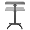 Mesa de portátil móvel MACLEAN MC-453B com regulação pneumática de altura, altura máx. 109 cm, capacidade de carga 8 kg