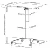 Mesa de portátil móvel MACLEAN MC-453B com regulação pneumática de altura, altura máx. 109 cm, capacidade de carga 8 kg