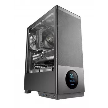 Caixa de computador TACENS 2SAGITTA20 Midi Tower, vidro temperado, ATX/Micro-ITX/Mini-ITX, 1x3,5 polegadas + 2x2,5 polegadas, LED, ventoinha pré-instalada