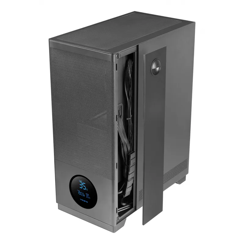 Caixa de computador Tacens 2SAGITTA20 Midi Tower, preta, 3 ventoinhas de 120 mm