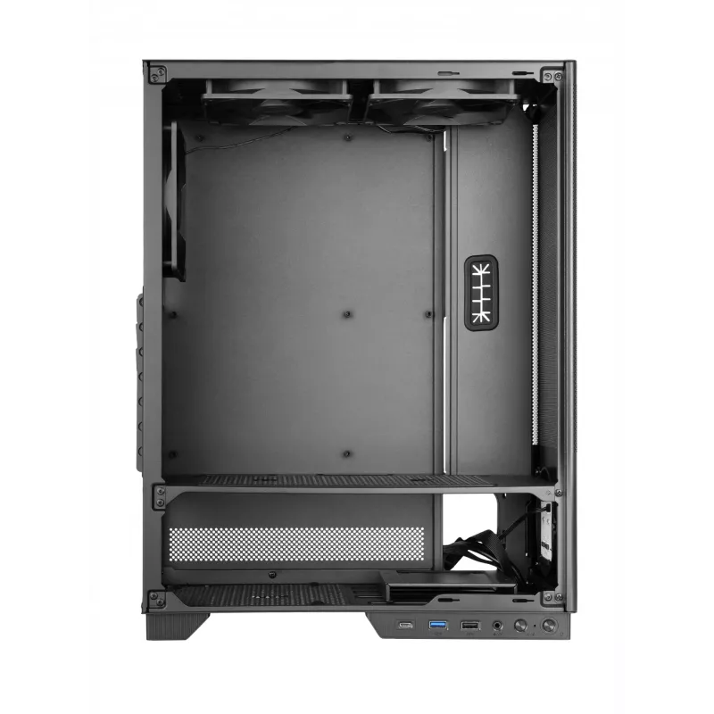 Caixa de computador Tacens 2SAGITTA20 Midi Tower, preta, 3 ventoinhas de 120 mm